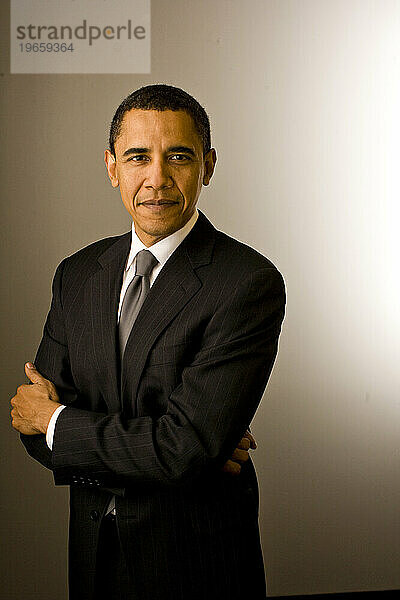 Barack Obama posiert für ein Porträt  College Park  Maryland.