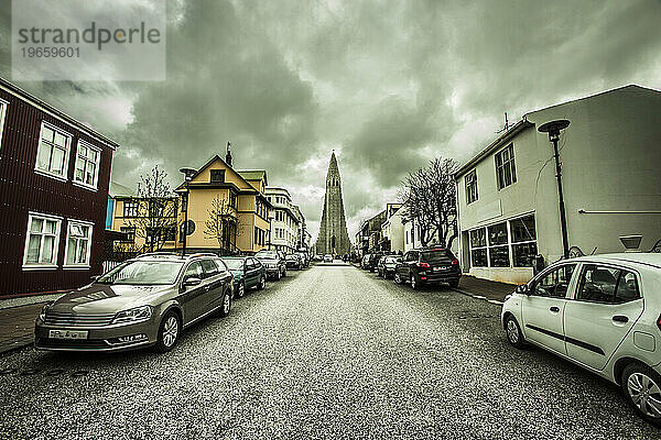 Hallgrimskirkja in Reykjavik  Island