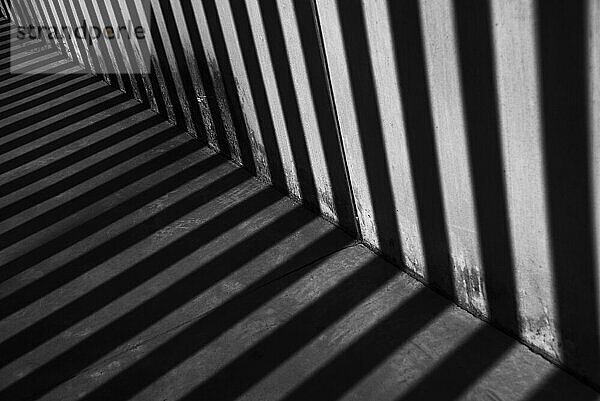 Schatten des Tores im Apartheid Museum  Johannesburg  Südafrika.