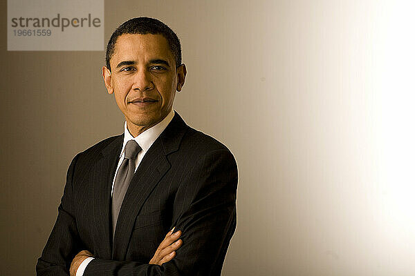 Barack Obama posiert für ein Porträt  College Park  Maryland.