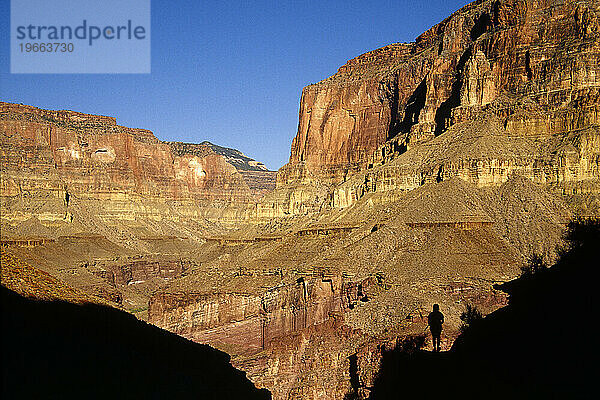 Silhouette Wanderer im Grand Canyon  Arizona