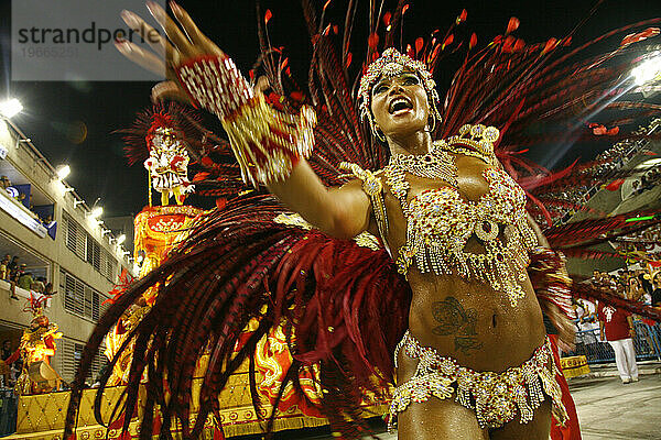 Karnevalsumzug im Sambodrome  Rio de Janeiro  Brasilien.