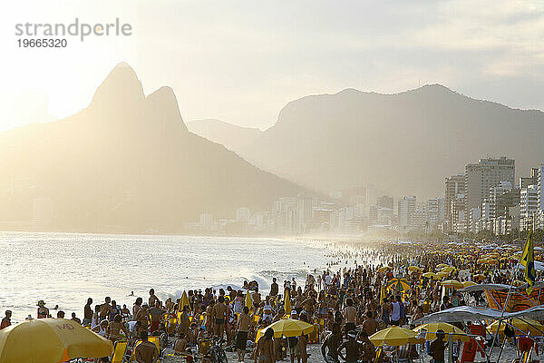 Strand von Ipanema  Rio de Janeiro  Brasilien.