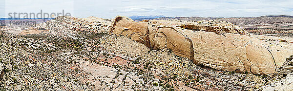 Panorama der Comb Ridge-Formation im Bears Ears National Monument  Utah  USA