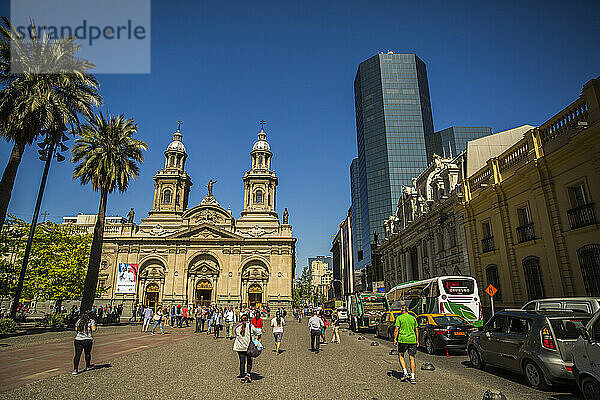 Plaza de Armas im Zentrum von Santiago  Chile