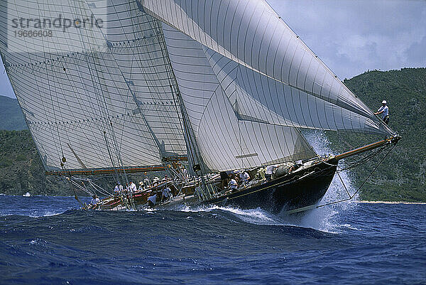 Ein klassisches Yachtrennen in Antigua.