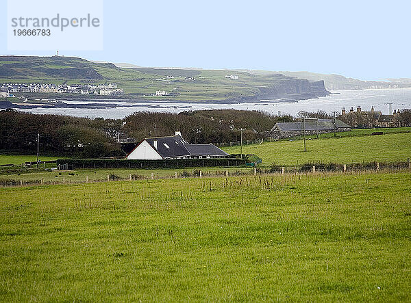 Nordirland  Antrim  Küstenfeld  Küstenfarm