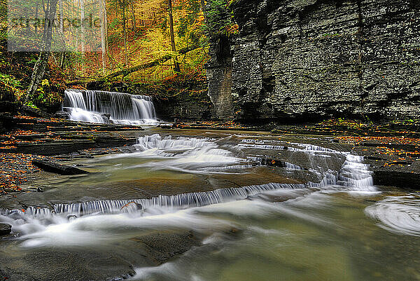 Upper Falls  Fillmore Glen State Park  New York  USA