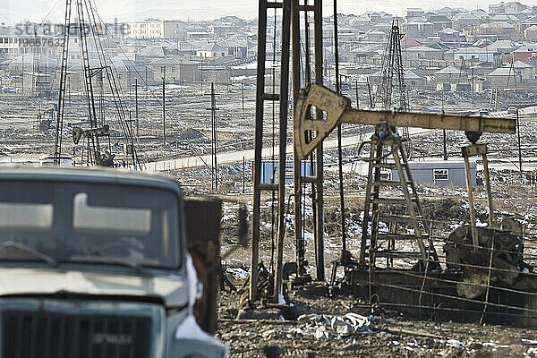Ölpumpen in Baku  Aserbaidschan.