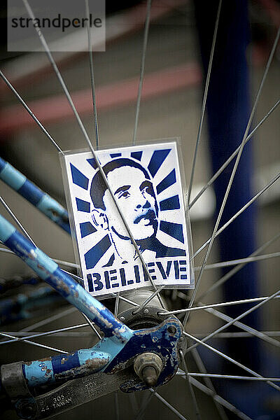 Obama-Fahrradkarte in Portland  OR