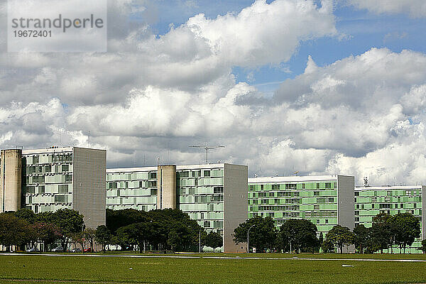 Esplanada dos Ministerios oder die Ministries Avenue  Brasilia  Brasilien.