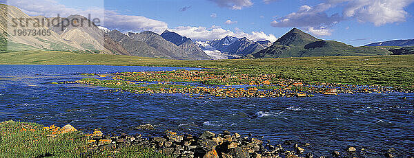 Gletscherfluss  Altai Tavan Bogd Nationalpark  Mongolei