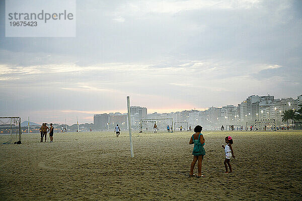 Copacabana-Strand  Rio de Janeiro  Brasilien.