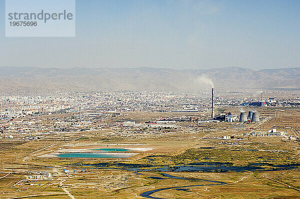 Luftaufnahme von Ulaanbaatar  Mongolei