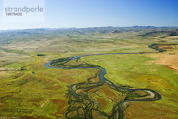 Luftfluss und Grasland  Mongolei