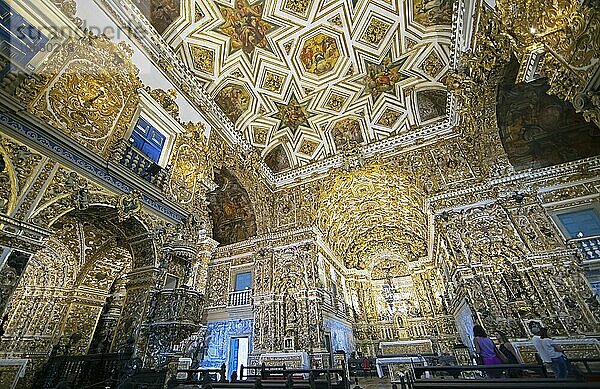 Kirche und Konvent São Francisco  Innenaufnahme  Largo do Cruzeiro de São Francisco  historiche Altstadt  Salvador  Bundesstaat Bahia  Brasilien  Südamerika