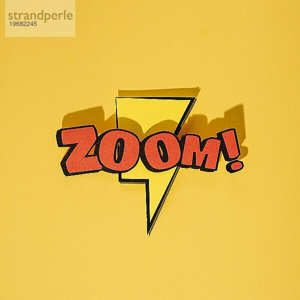 Zoom cartoon exklusive schriftart tag ausdruck thunderbolt