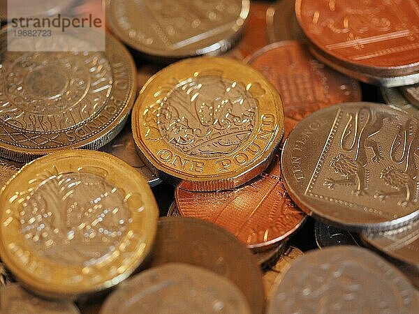 Pfund Münzen  Vereinigtes Königreich Hintergrund