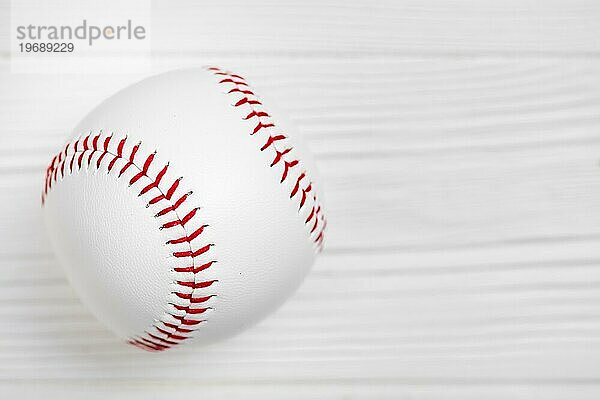 Close up sauber Baseball hölzernen Hintergrund