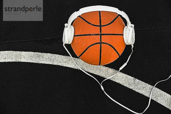 Kopfhörer Basketball Draufsicht