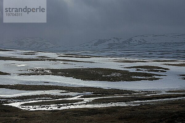 Schlechtes Wetter über Borgafjäll  Borgafjaell in Jämtland  Nordschweden