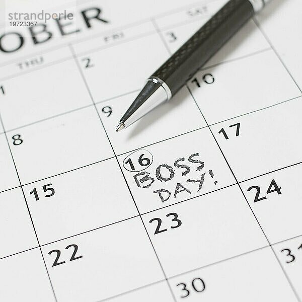 Close up Chef s Tag Datum Kalender