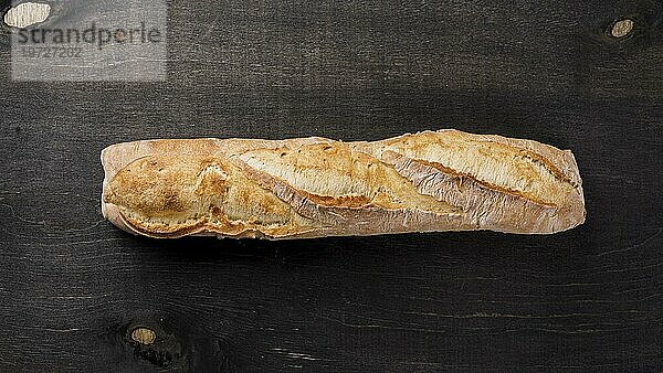 Draufsicht ganzes Baguette französisches Brot