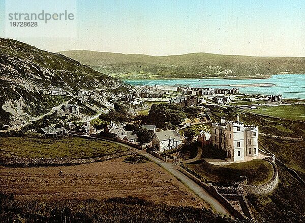 Barmouth  Abermaw  eine Ortschaft in der Grafschaft Gwynedd  1880  im Norden von Wales  Historisch  digital verbesserte Reproduktion eines Photochromdruck der damaligen Zeit