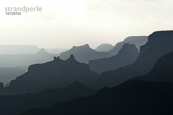 Silhouette  Grand Canyon Nationalpark  South Rim  Arizona  USA  Nordamerika