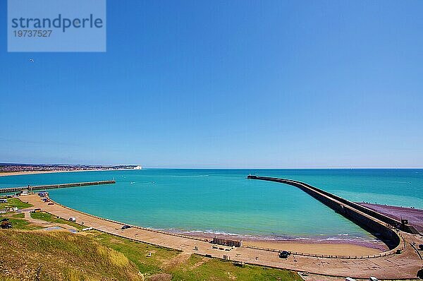 Hafen von Newhaven  von wo aus Oscar Wilde  Edward VIII.  Operation Jubilee (der Dieppe-Überfall von 1942) und Lord Lucan in die Normandie  Frankreich  Newhaven  East Sussex  England  Vereinigtes Königreich und Europa segelten