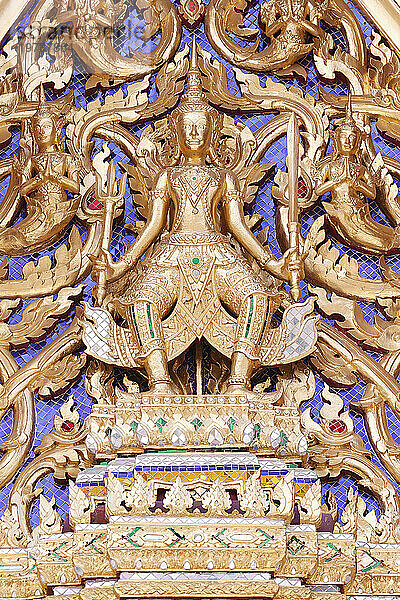 Dachdetail  Wat Phra Kaew (Tempel des Smaragd-Buddha)  Bangkok  Thailand  Südostasien  Asien