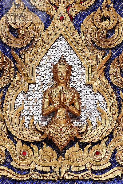 Dachdetail  Wat Phra Kaew (Tempel des Smaragd-Budda)  Bangkok  Thailand  Südostasien  Asien