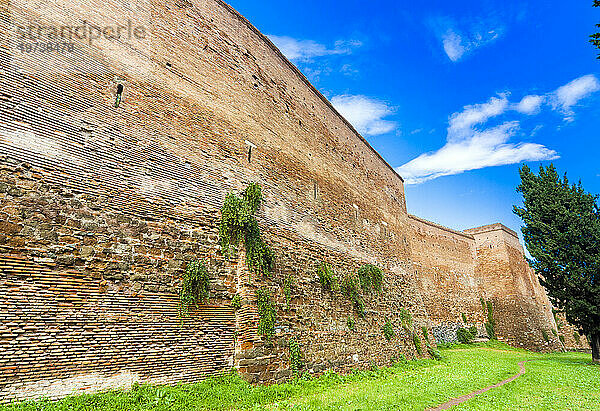 Römische Aurelianische Mauer (Mura Aureliane)  UNESCO-Weltkulturerbe  Rom  Latium (Latium)  Italien  Europa