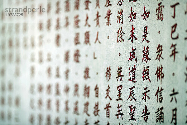 Chinesische Schriftzeichen  Guan-Yin-Tempel  buddhistischer Tempel  Vung Tau  Vietnam  Indochina  Südostasien  Asien