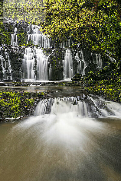 Purakaunui Falls auf der Südinsel Neuseelands; Chaslands  Otago  Neuseeland