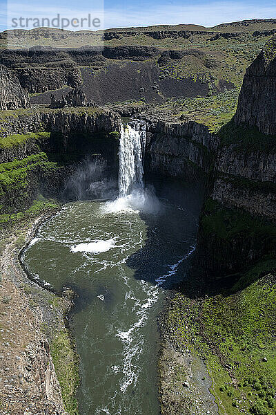 Luftaufnahme der Palouse Falls im Palouse Falls State Park; Washington  Vereinigte Staaten von Amerika