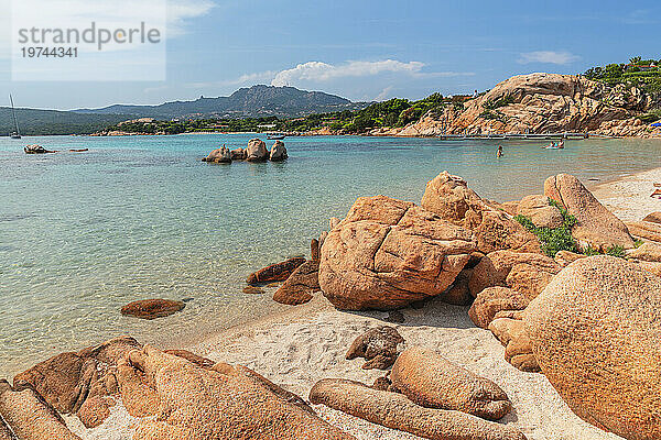 Capriccioli beach  Costa Smeralda  Sardinia  Italy  Mediterranean  Europe