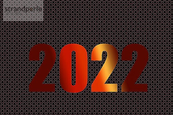 Neujahr 2022 Vorlage. Bunte 2022 Text. 2022 Frohes Neues Jahr. 2022 Design für Grüße  Einladungen  Banner oder Hintergrund