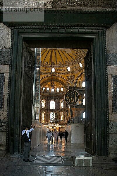 Die Innenarchitektur der Hagia Sophia Moschee