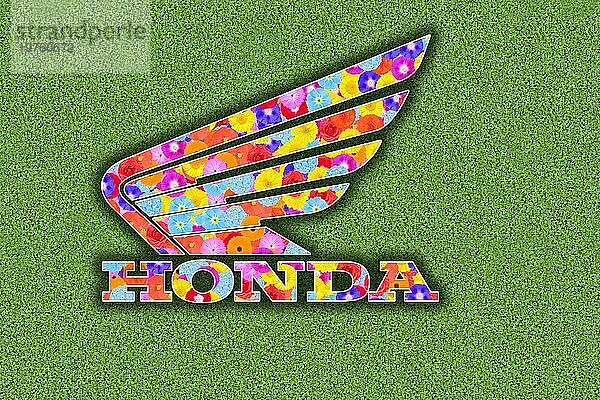 Logo vom Autohersteller Honda  Symbol für grüne Energie  Umweltschutz  elektrischer Antrieb