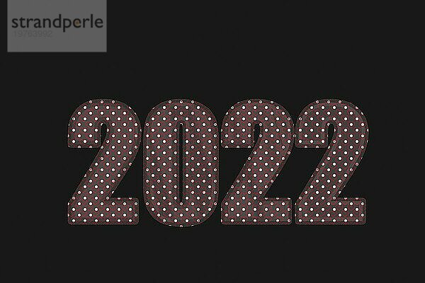 Neujahr 2022 Vorlage. Bunte 2022 Text. 2022 Frohes Neues Jahr. 2022 Design für Grüße  Einladungen  Banner oder Hintergrund