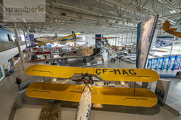 Historic planes in the Royal Aviation Museum of Western Canada  Winnipeg  Manitoba  Canada  North America