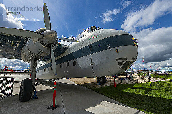 Historic planes in the Royal Aviation Museum of Western Canada  Winnipeg  Manitoba  Canada  North America