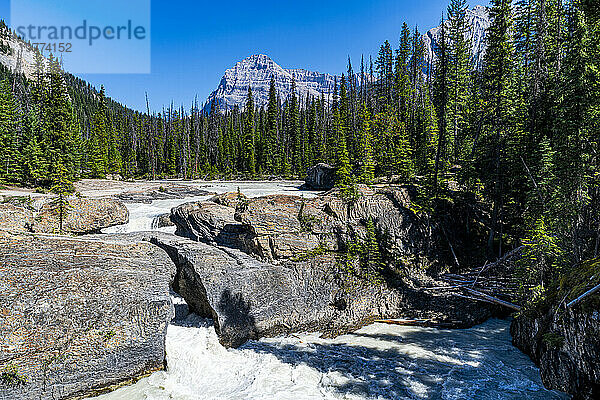 Natural Bridge Lower Falls  Yoho-Nationalpark  UNESCO-Weltkulturerbe  British Columbia  Kanada  Nordamerika