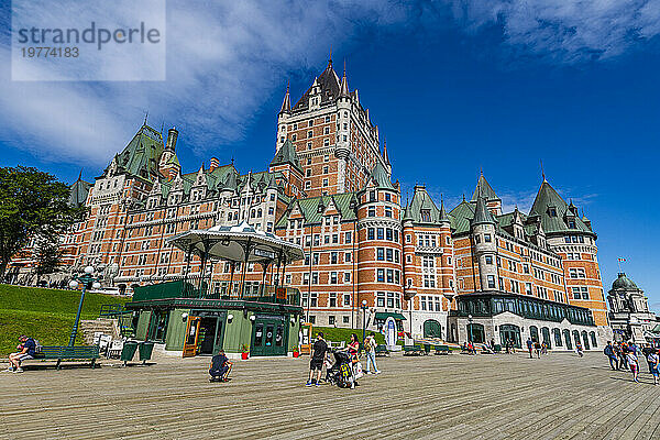 Dufferin Terrace und Chateau Frontenac  UNESCO-Weltkulturerbe  Quebec City  Quebec  Kanada  Nordamerika