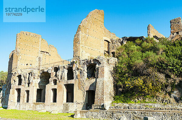 Ruinen der Hadriansvilla  UNESCO-Weltkulturerbe  Tivoli  Provinz Rom  Latium (Latium)  Italien  Europa
