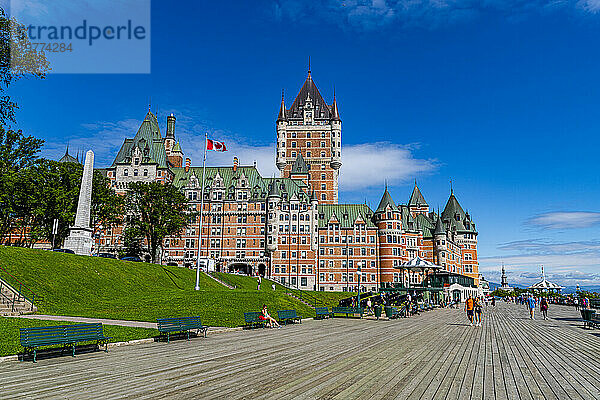 Dufferin Terrace und Chateau Frontenac  Quebec City  Quebec  Kanada  Nordamerika