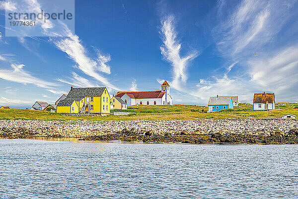 Alte Fischerhäuser  Ile aux Marins  Fischerinsel  Territorialgemeinschaft Saint-Pierre und Miquelon  Überseegemeinschaft Frankreich  Nordamerika