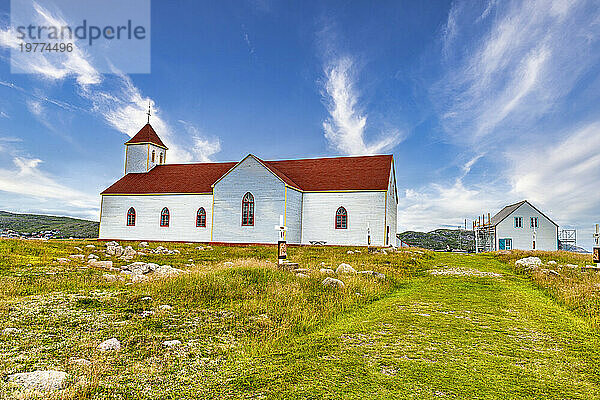 Alte Kirche  Ile aux Marins  Fischerinsel  Territorialgemeinschaft Saint-Pierre und Miquelon  Überseegemeinschaft Frankreich  Nordamerika