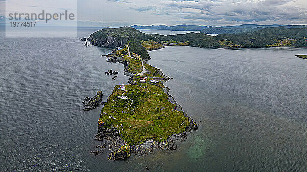 Luftaufnahme der historischen Stadt Trinity  Halbinsel Bonavista  Neufundland  Kanada  Nordamerika